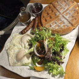 Waffle breakfast combo