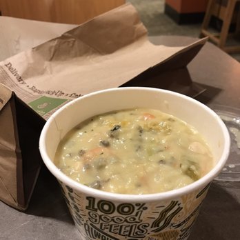 Panera Bread - Bowl size of creamy chicken and wild rice... feel cheated about the amount - Sandwiches Near Me - Braintree, Massachusetts