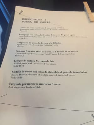 Menu photo 3 La Azotea Seville, SE