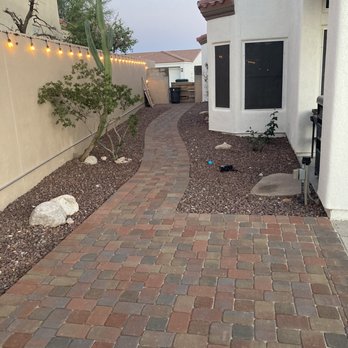 Cardinal Professional Landscaping - Paver path and patio area - Landscaping Near Me - Tucson, Arizona