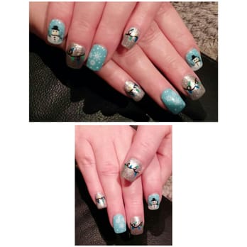 Candy Nails - Love my new snowman nails! Already got lots of compliments today at work on them! - Nail Salons Near Me - Las Vegas, Nevada
