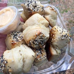 Fortune Cafe - Everything Bagel bites side of Nacho Cheese.