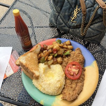 The Breakfast Klub - Fried catfish and cheese grits - Breakfast & Brunch Near Me - Houston, Texas The Breakfast Klub - Fried catfish and cheese grits - Breakfast & Brunch Near Me - Houston, Texas