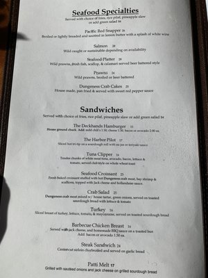 Menu photo 4 The Harbor Hut Morro Bay, CA Menu photo 4 The Harbor Hut Morro Bay, CA