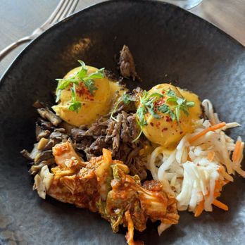 Linger - Short rib bibimbap Benedict - Asian Fusion Near Me - Denver, Colorado