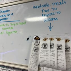 Week-end Burgers - Not often do you see a restaurant offering the ability to boy a meal for someone in need!