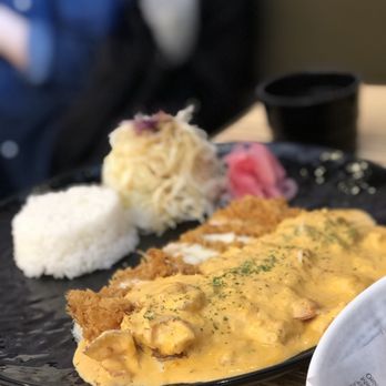 Katsuya - Red Carbonara Pork Katsu (with cheese) - Japanese Near Me - Toronto, Ontario Katsuya - Red Carbonara Pork Katsu (with cheese) - Japanese Near Me - Toronto, Ontario