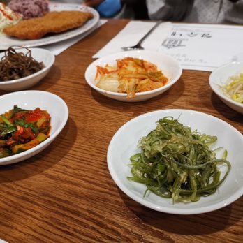 Jung Soo Ne - They actually have three other side dishes that I didn't capture haha - Korean Near Me - Vaughan, Ontario