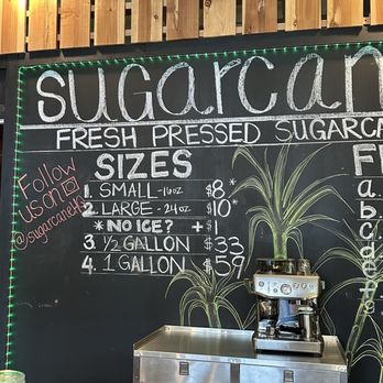 Sugarcane HQ - Menu - Juice Bars & Smoothies Near Me - San Bruno, California