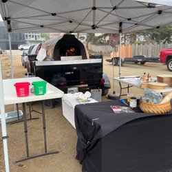 Pulcinella Wood-Fired Pizza & Catering - Woodfied oven and cooking area