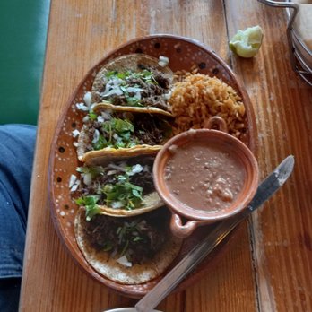 Casa Jacaranda - Cocina Mexicana - Street Taco Plate with beans and rice - Mexican Near Me - Venus, Texas Casa Jacaranda - Cocina Mexicana - Street Taco Plate with beans and rice - Mexican Near Me - Venus, Texas
