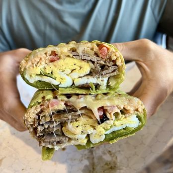 Journey Coffee - steak and egg spinach wrap - Coffee & Tea Near Me - Fairfield, California