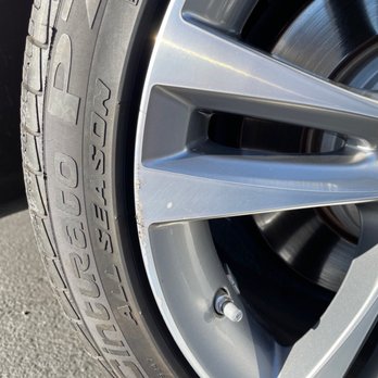 Curbside Wheel Repair - Before - Wheel & Rim Repair Near Me