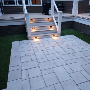 Prowell Construction - Paver Patio with Stair Lighting - Landscaping Near Me - Charleston, South Carolina Prowell Construction - Paver Patio with Stair Lighting - Landscaping Near Me - Charleston, South Carolina