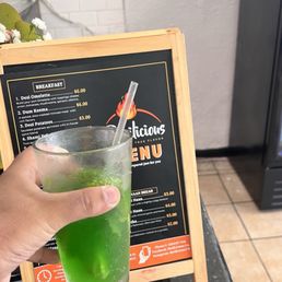 A must order mint mocktail, quite literally bursting with flavor.