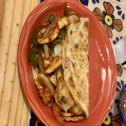 Aztecas Restaurant & Cantina - Fajita style chicken quesadilla