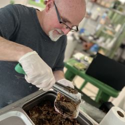 Kaleidoscope Cafe - Preparing the trough