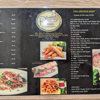 Pho Basil  - Menu 2/2 - Vietnamese Near Me - Elk Grove, California