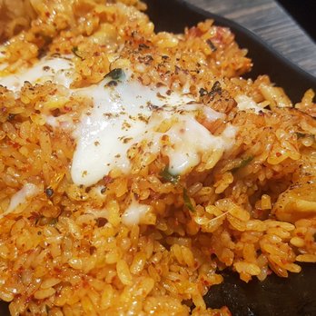 TK92 Korean BBQ - Bacon cheese kimchi fried rice. Looks and sounds more exciting than the actual taste - Korean Near Me - San Gabriel, California