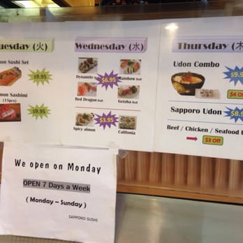 Sapporo Sushi - Weekly specials - Japanese Near Me - Richmond Hill, Ontario Sapporo Sushi - Weekly specials - Japanese Near Me - Richmond Hill, Ontario