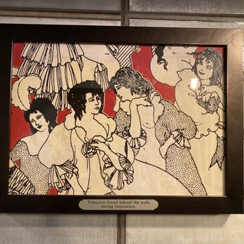 Hearthstone Restaurant - An Art piece in the Ladies Restroom.  Found in the walls during renovation.  Very cool. - New American Near Me - Breckenridge, Colorado