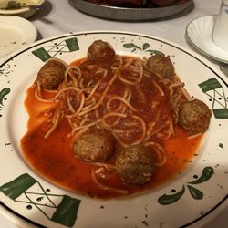Villa Italia - Spaghetti with meatballs. Watery sauce and forgettable meatballs.