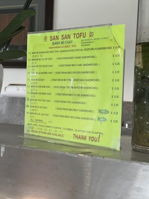 Menu photo 5 San San Tofu Houston, TX Menu photo 5 San San Tofu Houston, TX