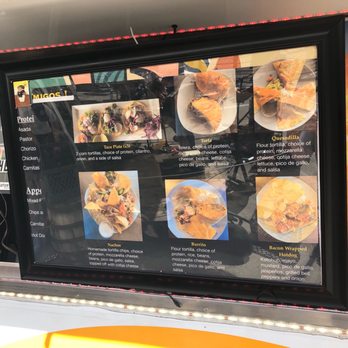 Disfruta - a menu on a food truck - Food Trucks Near Me - Goleta, California