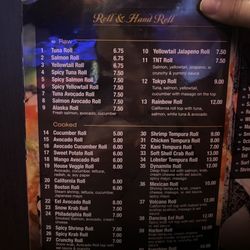 Sushi menú