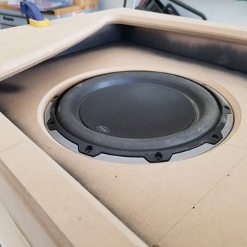 Sound Waves - Custom box for two JL audio subs playing off the old Red eye boxes. - Car Stereo Installation Near Me - Olympia, Washington Sound Waves - Custom box for two JL audio subs playing off the old Red eye boxes. - Car Stereo Installation Near Me - Olympia, Washington