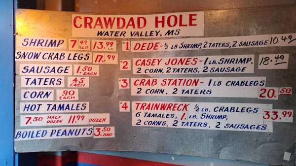 Menu photo 1 Crawdad Hole Water Valley, MS Menu photo 1 Crawdad Hole Water Valley, MS
