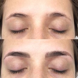Just microblading, no shading. Just microblading, no shading.