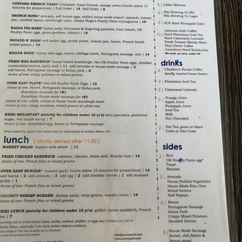 Over Easy - Menu - Breakfast & Brunch Near Me - Kailua, Hawaii Over Easy - Menu - Breakfast & Brunch Near Me - Kailua, Hawaii