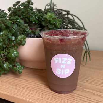 Fizz N Sip - Dr Pepper mixed with raspberry syrup, raspberry purée & half n' half--sweet, creamy, and full of fizzy flavor! - Beverage Store Near Me - Portland, Oregon Fizz N Sip - Dr Pepper mixed with raspberry syrup, raspberry purée & half n' half--sweet, creamy, and full of fizzy flavor! - Beverage Store Near Me - Portland, Oregon