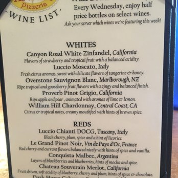 Anna's Pizzeria - Wine list - Italian Near Me - Apex, North Carolina