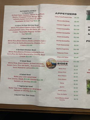 Menu photo 1 Fiesta Bowl Ridgewood, NJ