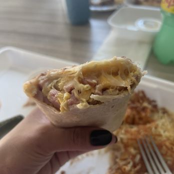 Rodeo Cafe - Ham breakfast burrito, trust me it was delicious - Cafes Near Me - Rancho Cucamonga, California