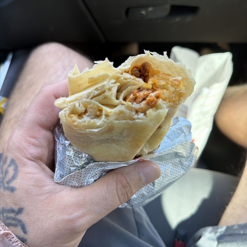 Chick-fil-A - Hash Brown Scramble Burrito with spicy chicken - Fast Food Near Me - Irvine, California Chick-fil-A - Hash Brown Scramble Burrito with spicy chicken - Fast Food Near Me - Irvine, California
