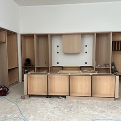 Karbonit - Custom kitchen millwork installation.