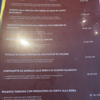 Cara Mia Ristaurante - Menu - Italian Near Me - Luzern