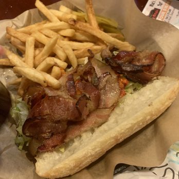 Moose Tooth Grill - BLT with half cooked bacon that was extremely greasy. - American Near Me - Lake George, New York