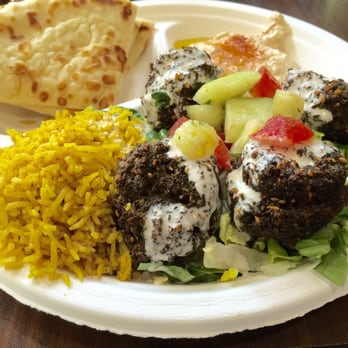 Jaffa Cafe - Falafel vegetarian plate. - Middle Eastern Near Me - Arroyo Grande, California Jaffa Cafe - Falafel vegetarian plate. - Middle Eastern Near Me - Arroyo Grande, California