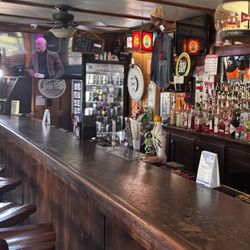 View down the bar