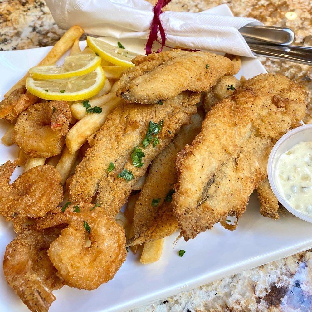 Fried whiting and shrimp Fried whiting and shrimp