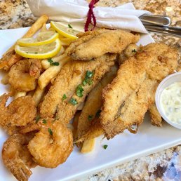 Fried whiting and shrimp Fried whiting and shrimp