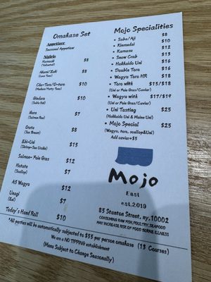 Menu photo 2 Mojo East New York, NY Menu photo 2 Mojo East New York, NY