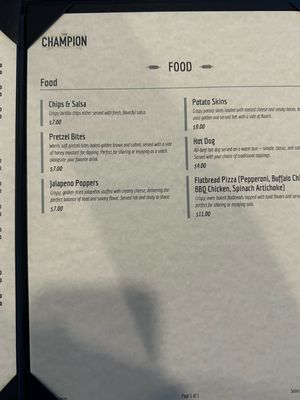 Menu photo 6 The Champion Murrieta, CA