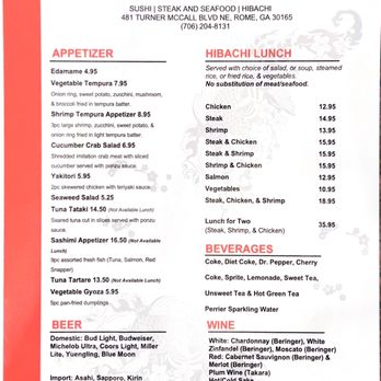 Ichiban - Lunch Menu - Japanese Near Me - Rome, Georgia Ichiban - Lunch Menu - Japanese Near Me - Rome, Georgia