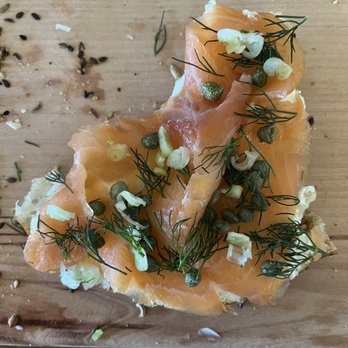 Bread Artisan Bakery - Everything Fougasse with grav lax, cream cheese, green onions, capers and dill - Bakeries Near Me - Santa Ana, California Bread Artisan Bakery - Everything Fougasse with grav lax, cream cheese, green onions, capers and dill - Bakeries Near Me - Santa Ana, California