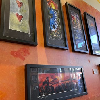 Pat's Cafe - a wall of framed art - Breakfast & Brunch Near Me - San Francisco, California Pat's Cafe - a wall of framed art - Breakfast & Brunch Near Me - San Francisco, California